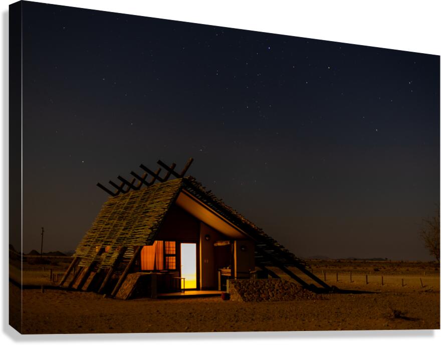 Cabin & Stars 1 Canvas Print